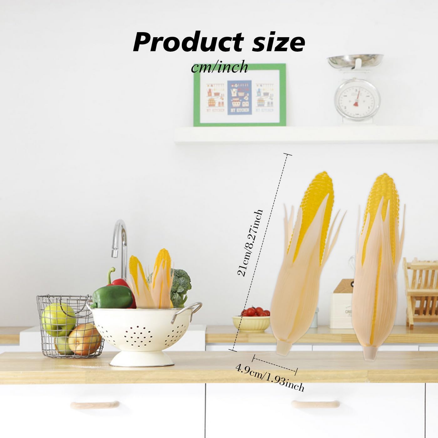 Woration 2pcs Artificial Corn Faux Lifelike Stalks