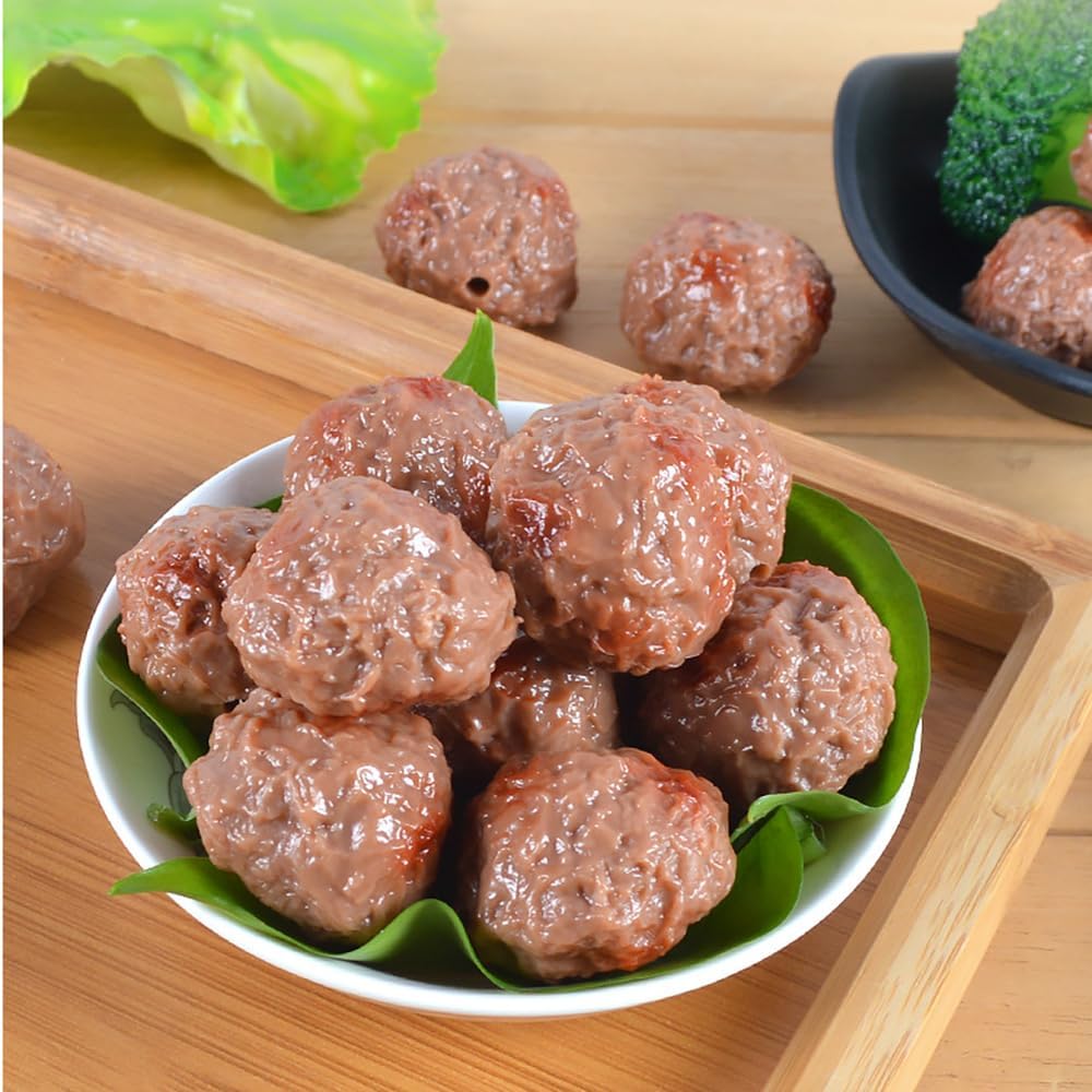 6pcs Artificial Lifelike Meatballs Photography Prop for Kitchen Display