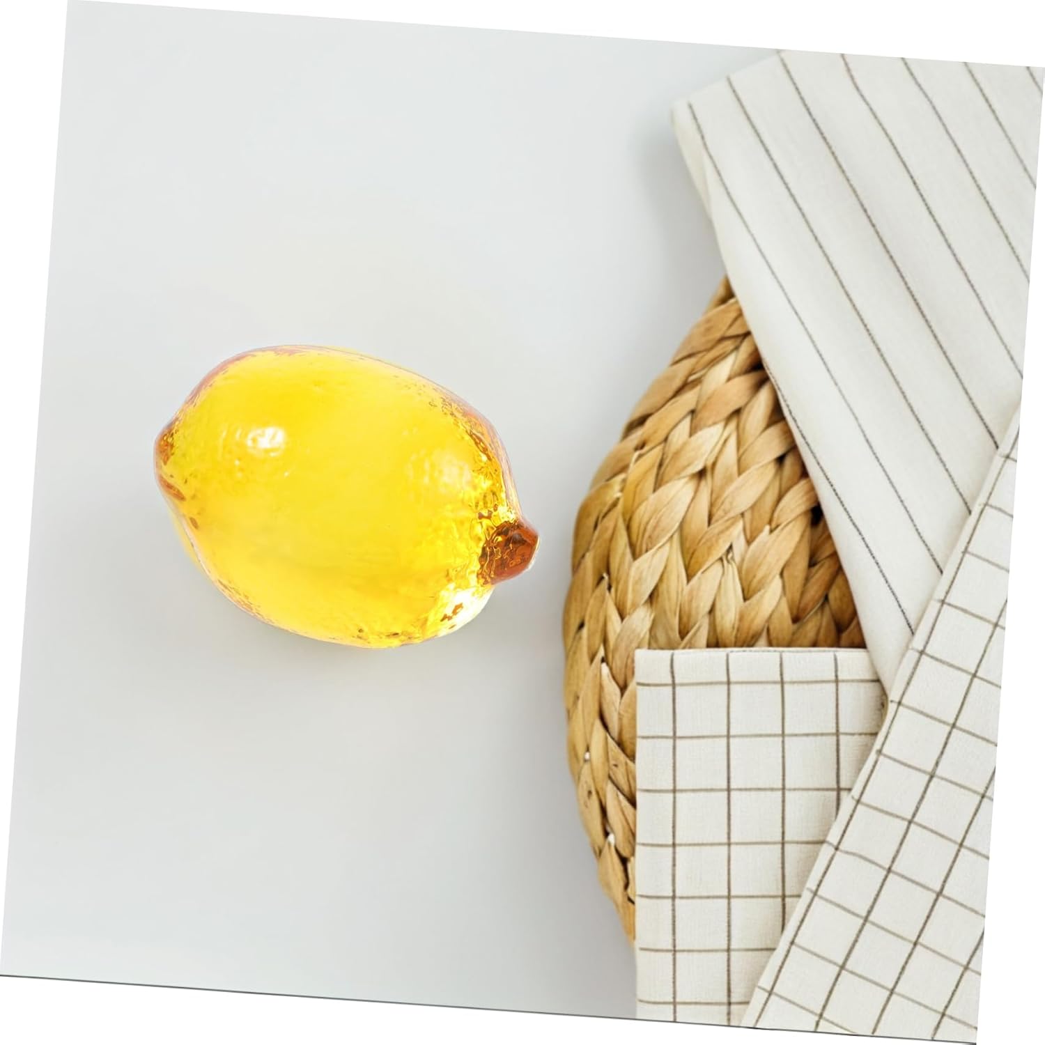 Yardwe Crystal Lemon Artificial Fruit Decoration
