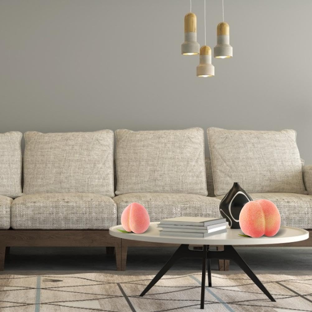 6PCS Artificial Peaches for Home Decor and Commercial Display