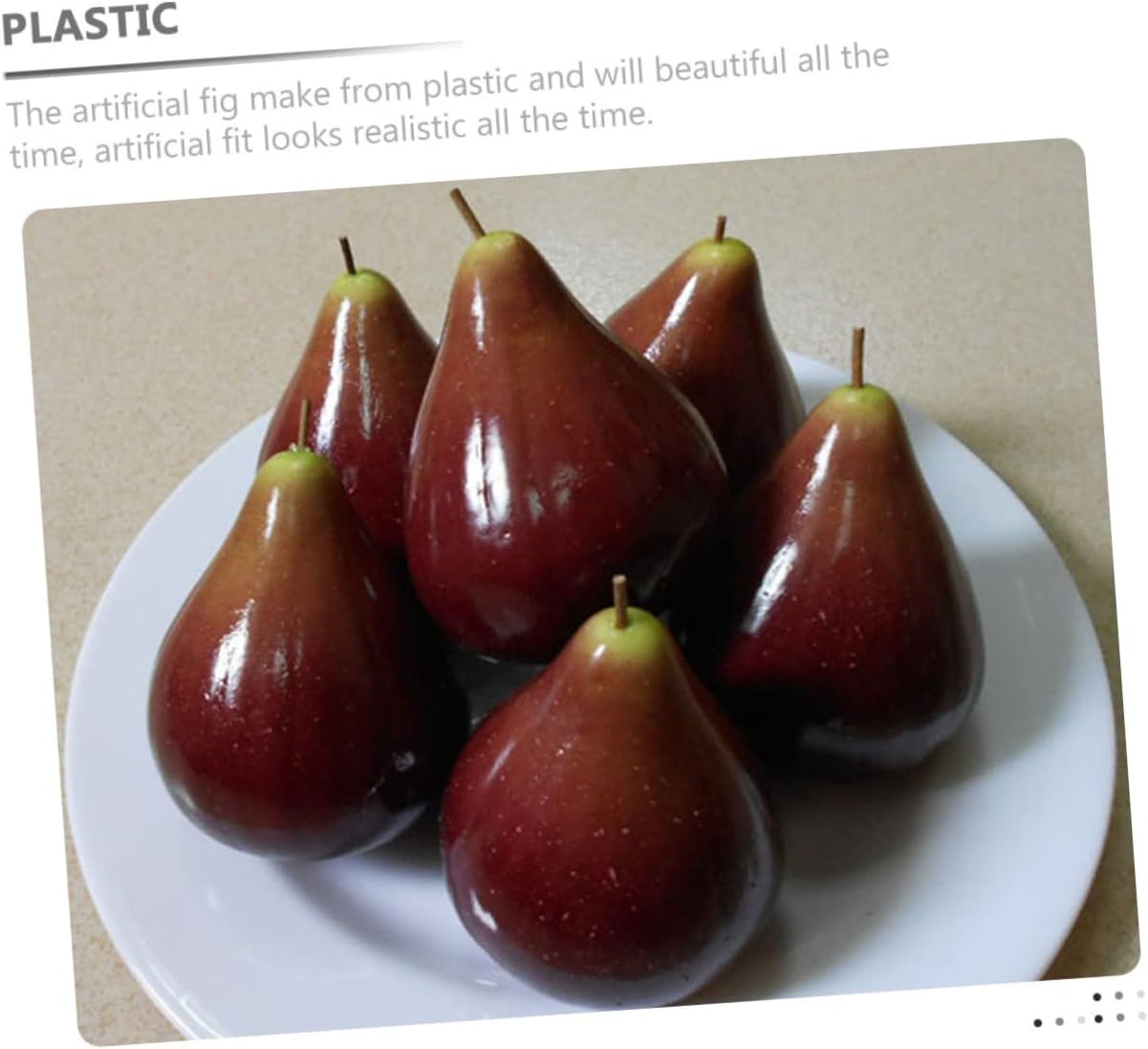 6pcs Artificial Fig Models for Home Kitchen Decor