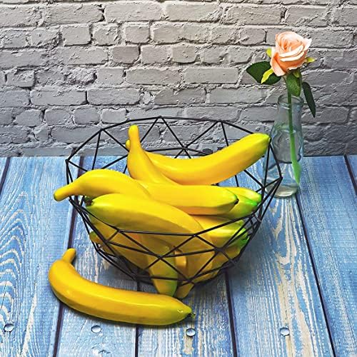 JEDFORE Artificial Yellow Bananas 12pc Lifelike Decoration