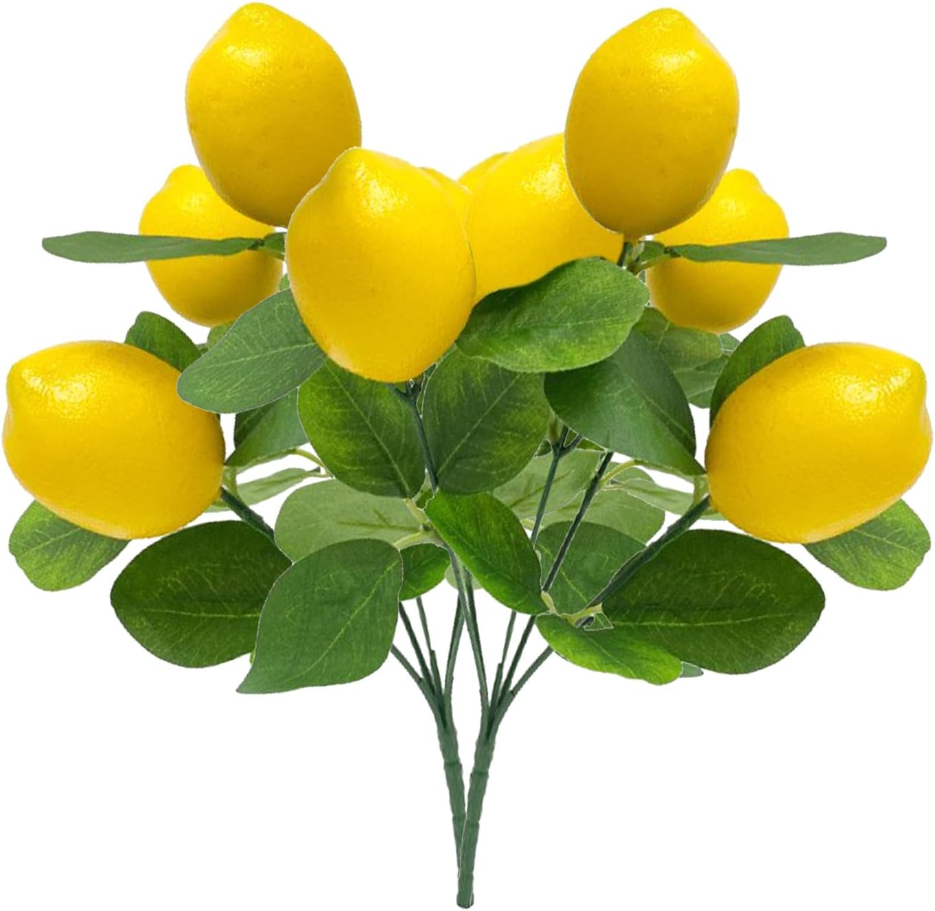 2 Pack Artificial Lemon Branches with 5 Faux Lemons