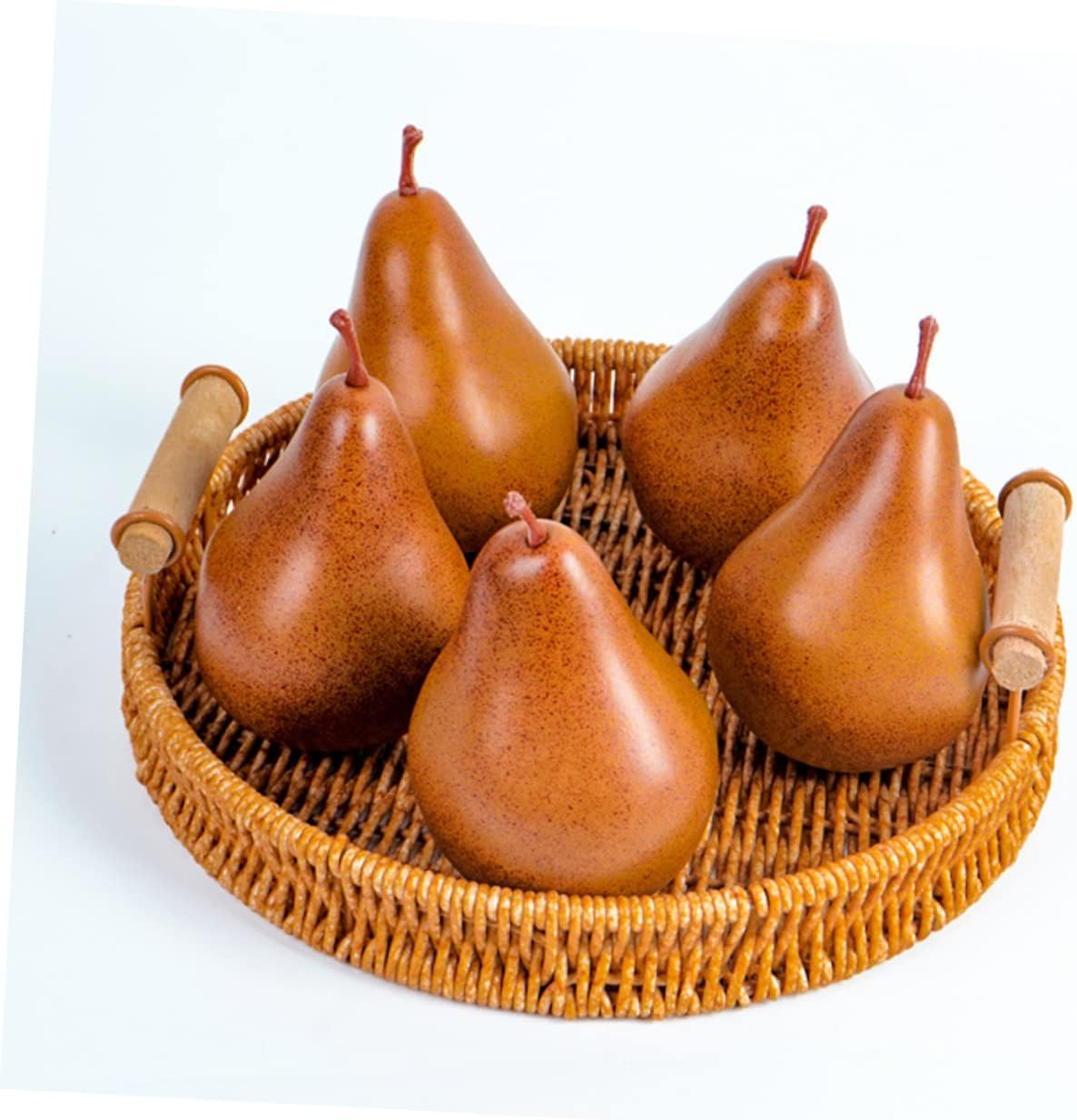 Cabilock 2Pcs Lifelike Faux Pear Ornaments