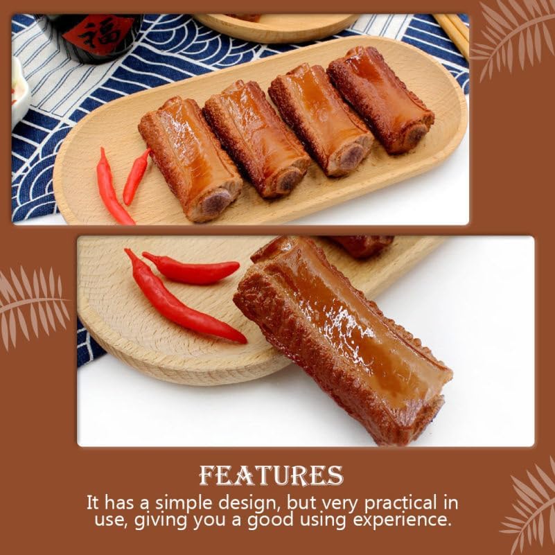 Housoutil 4PCS Simulated Braised Pork Chops Food Model