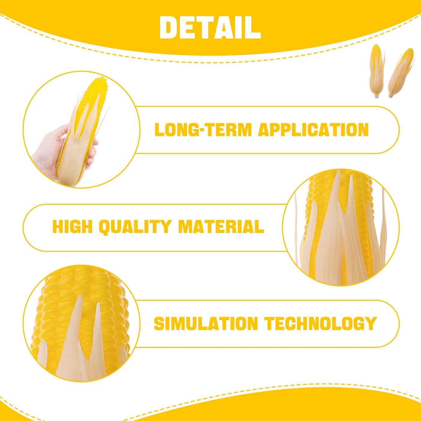 Woration 2pcs Artificial Corn Faux Lifelike Stalks
