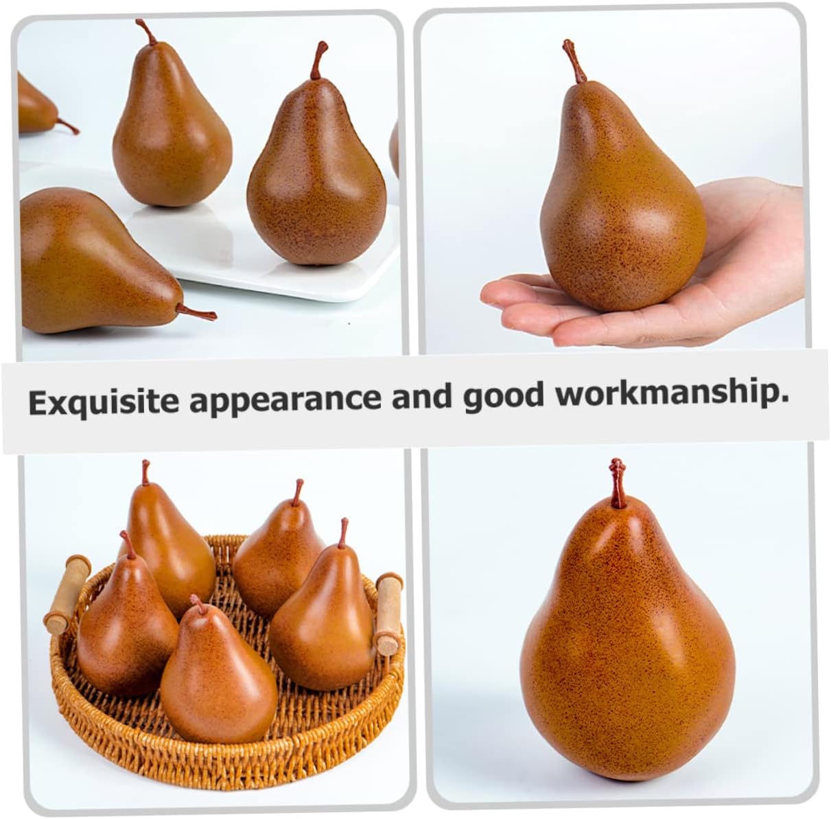 Luxshiny 2Pcs Lifelike Artificial Pear Decorations