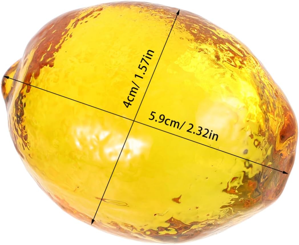 Yardwe Crystal Lemon Artificial Fruit Decoration