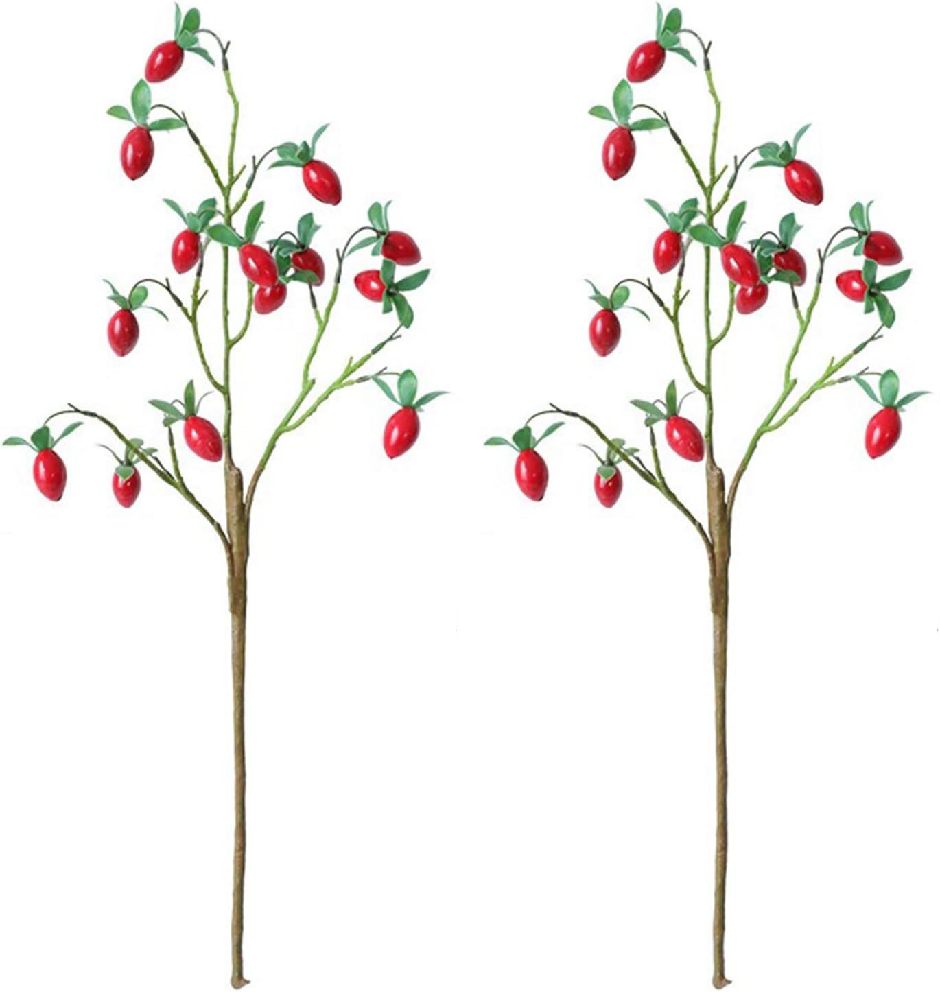 2 Pcs Artificial Fruit Branches for Home Decor