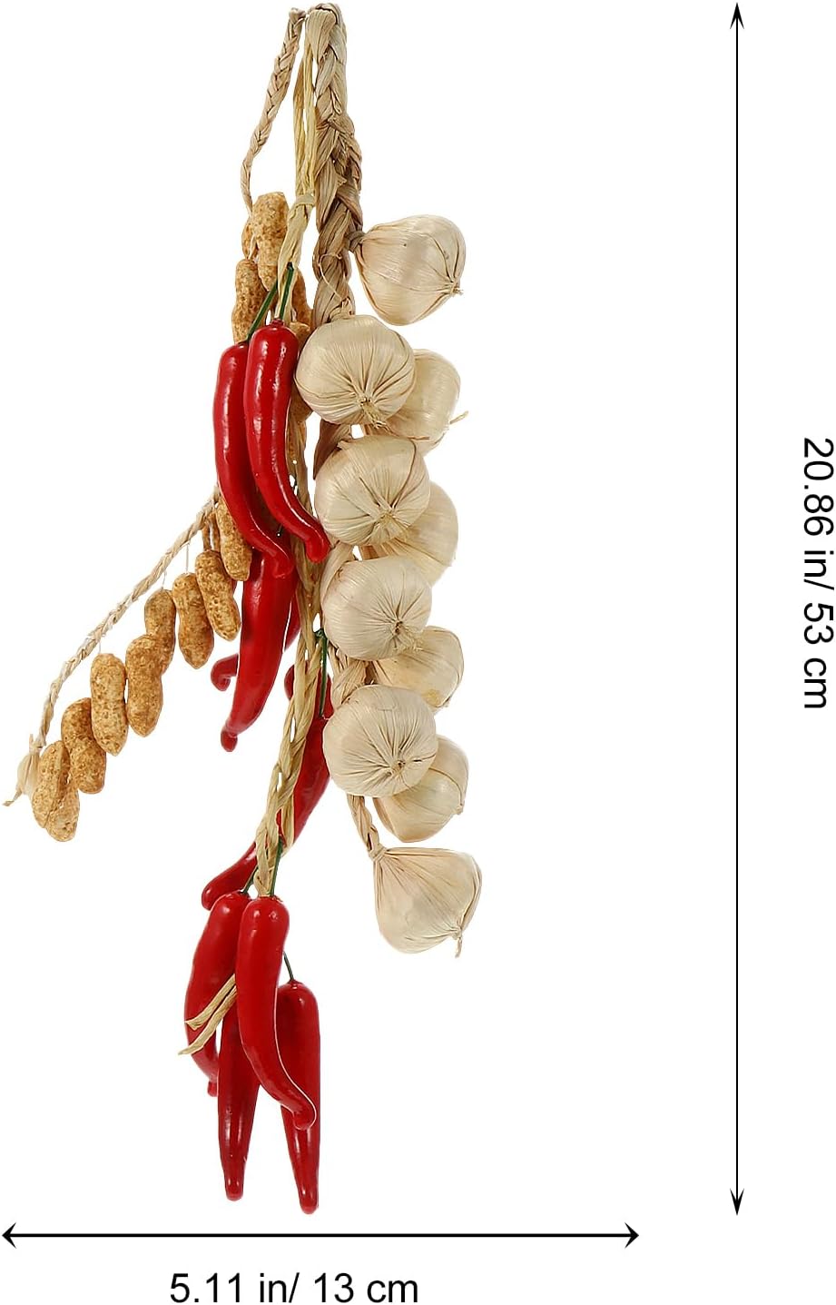 Simulation Vegetable Lanyard Artificial Garlic Pepper Peanut String Pendant