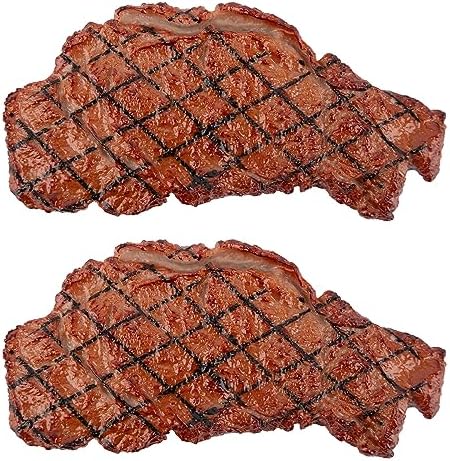 Framendino 2 Pack Artificial Steak for Display and Photography