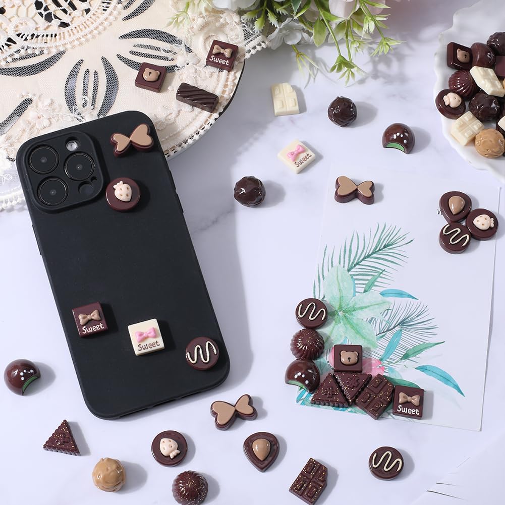 SUNNYCLUE 60PCS Artificial Chocolate Decor Set