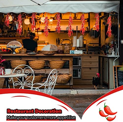 VIOCIWUO Artificial Pepper String 2 Sets Red