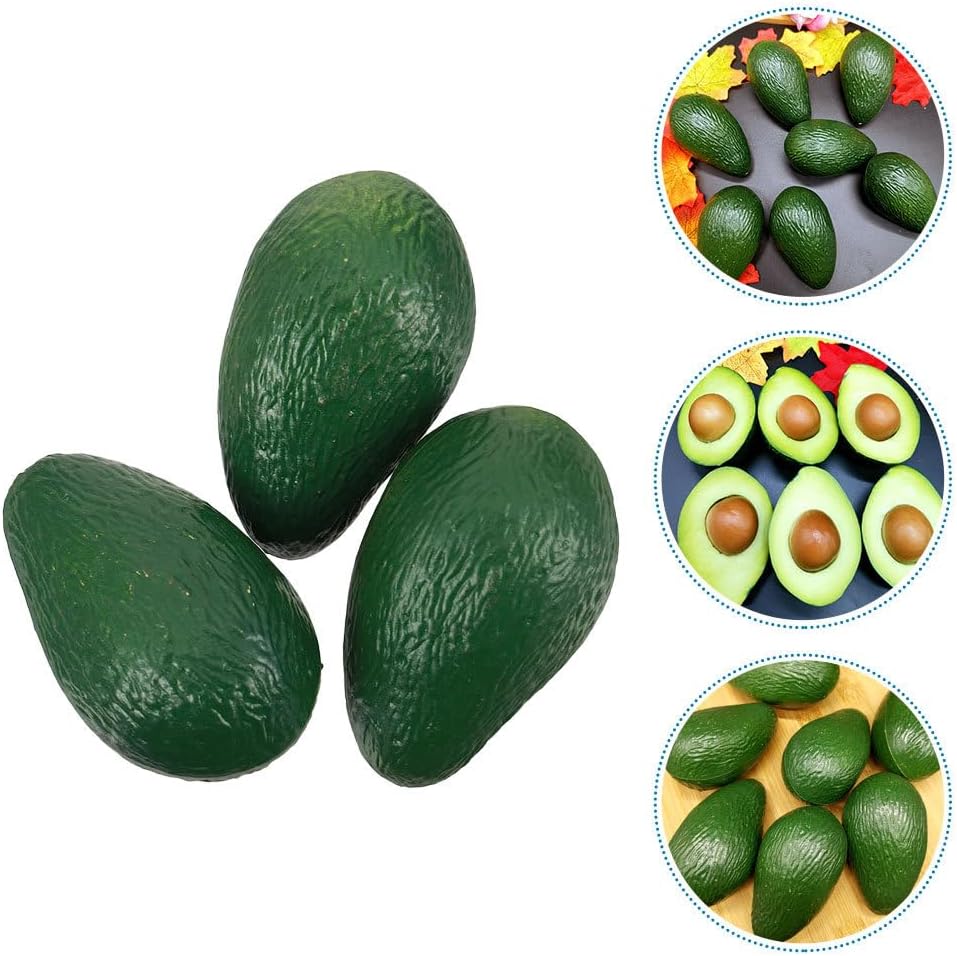 Realistic Fake Avocado Display Set of 3