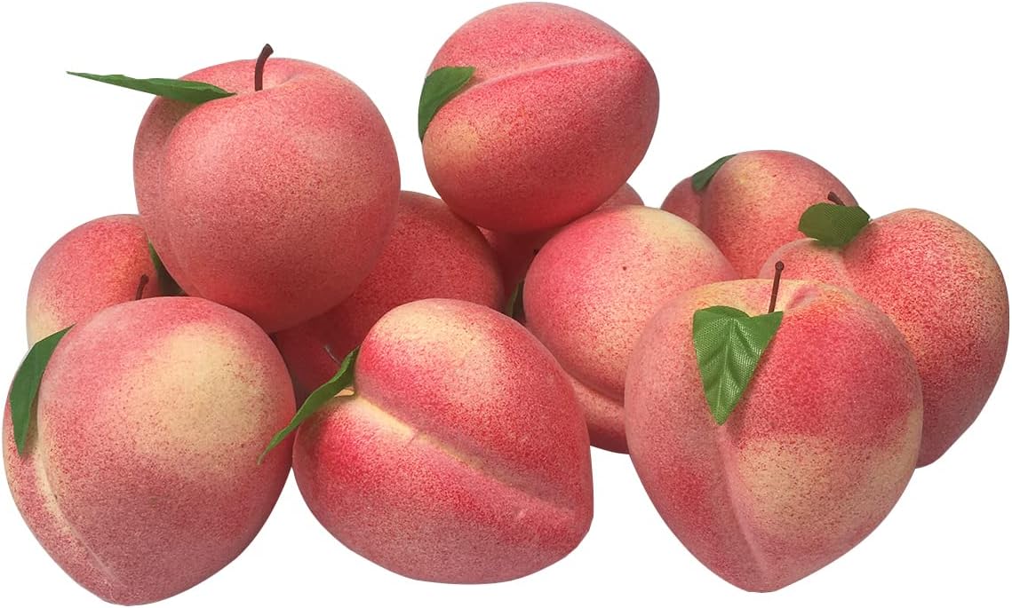 12Pcs Artificial Peach for Home Kitchen Party Decor