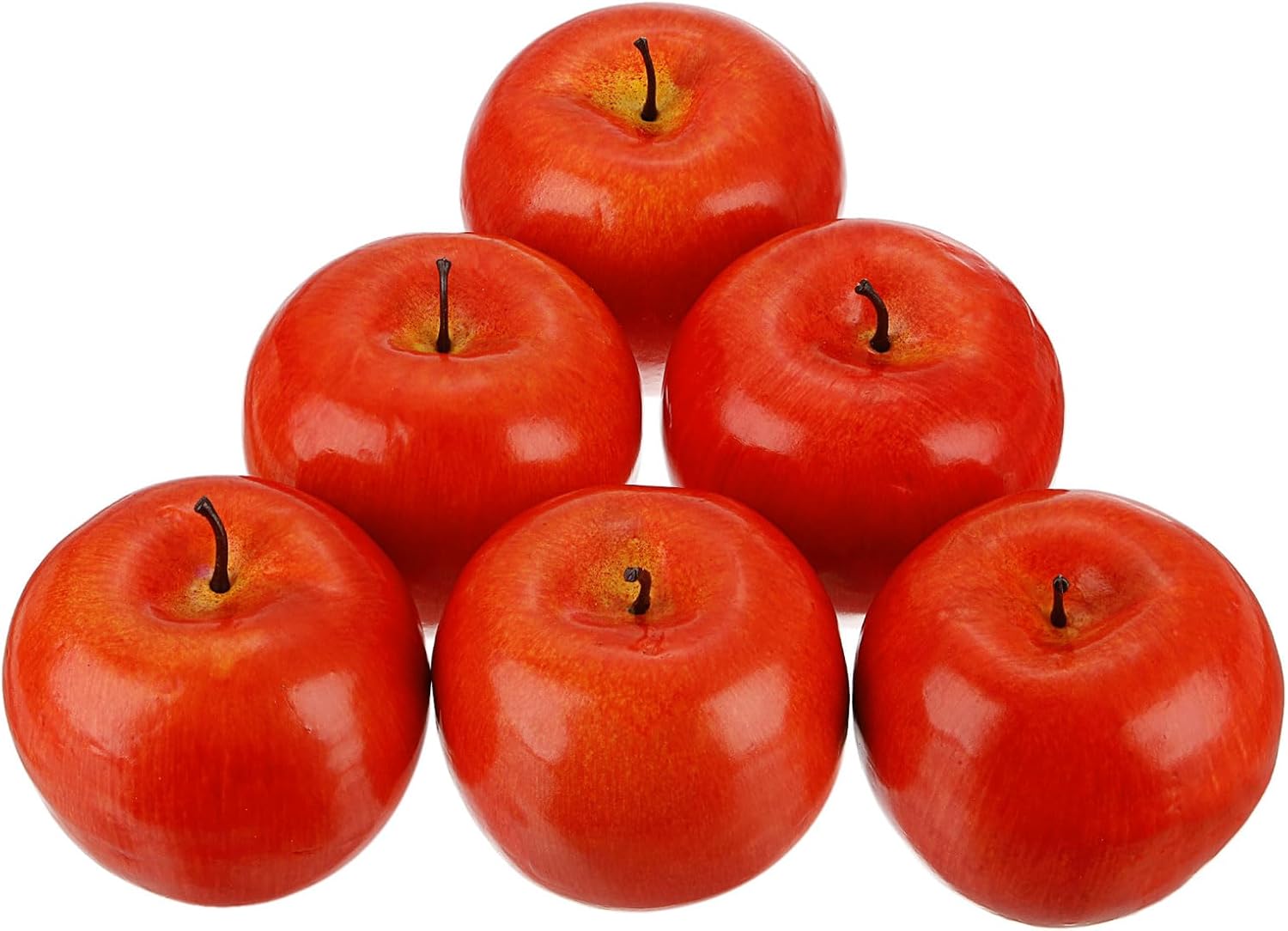 UXCELL 6Pcs Artificial Red Apples for Home Decoration