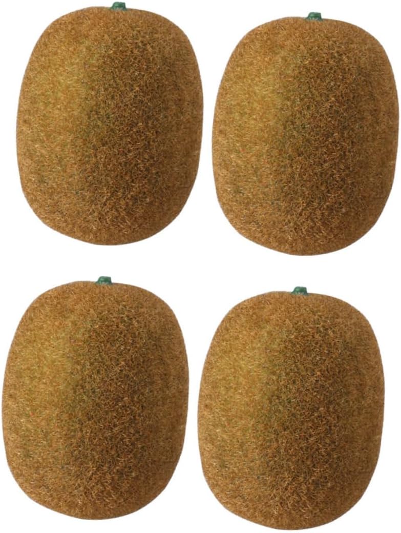VICASKY 4Pcs Plastic Artificial Kiwi Fruit Decor