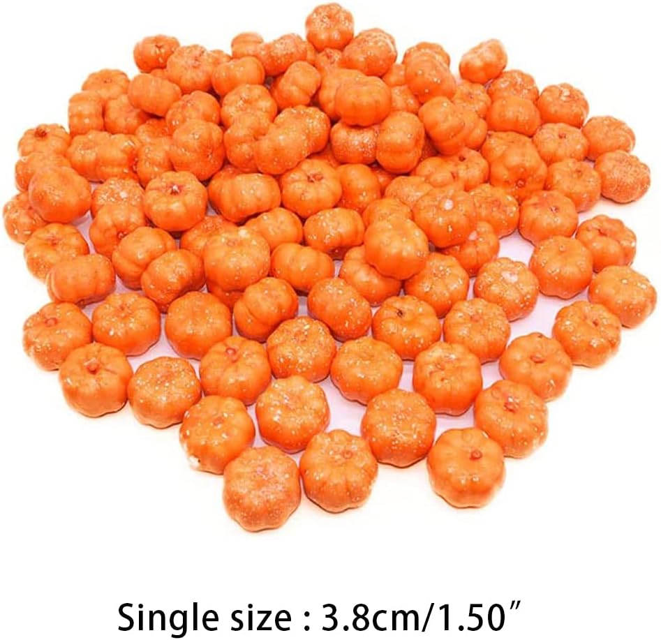 30pcs Mini Artificial Halloween Pumpkins Foam Decorations