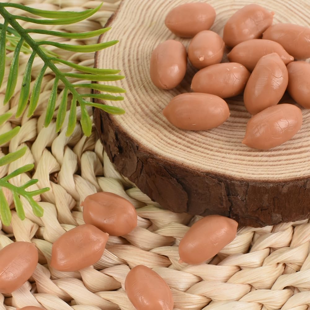 Realistic Artificial Shelled Peanuts for Decor 60pcs