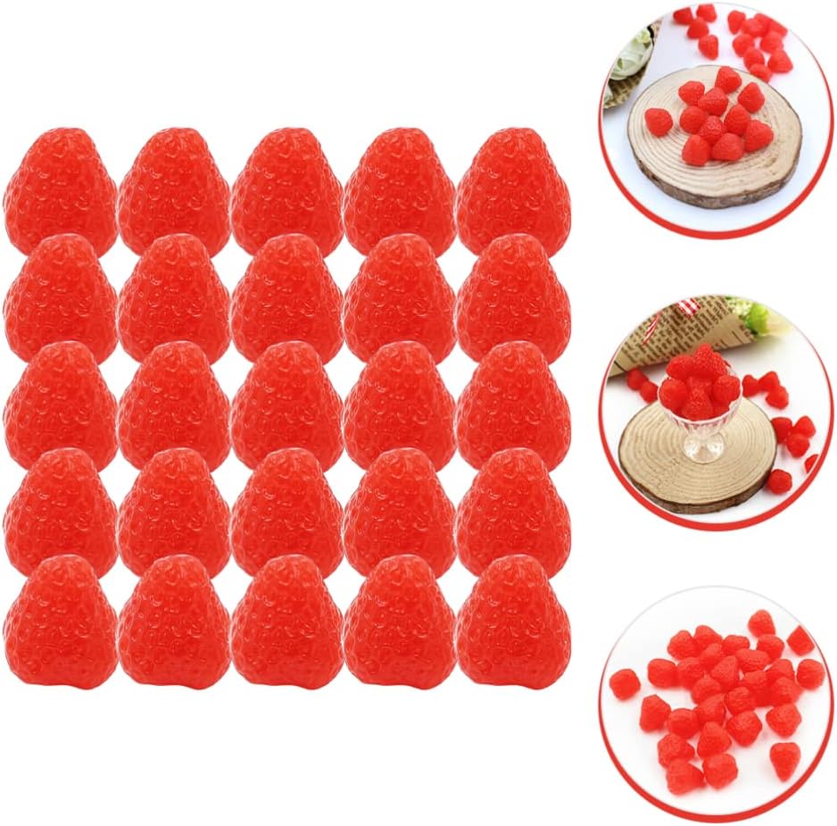 Gadpiparty 50pcs Artificial Strawberries for Home Decor and Photography