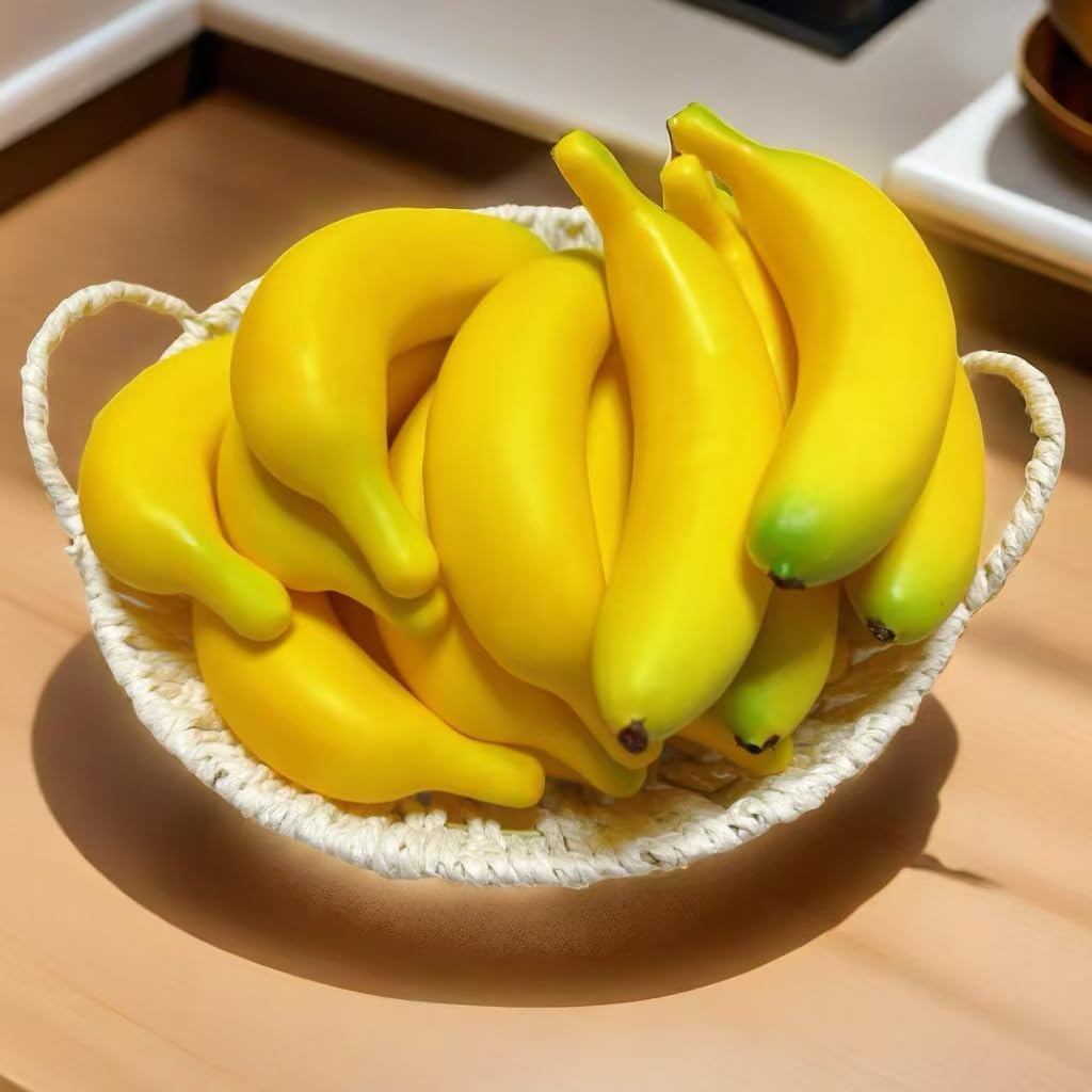 15pcs Artificial Yellow Banana Decoration for Home Kitchen
