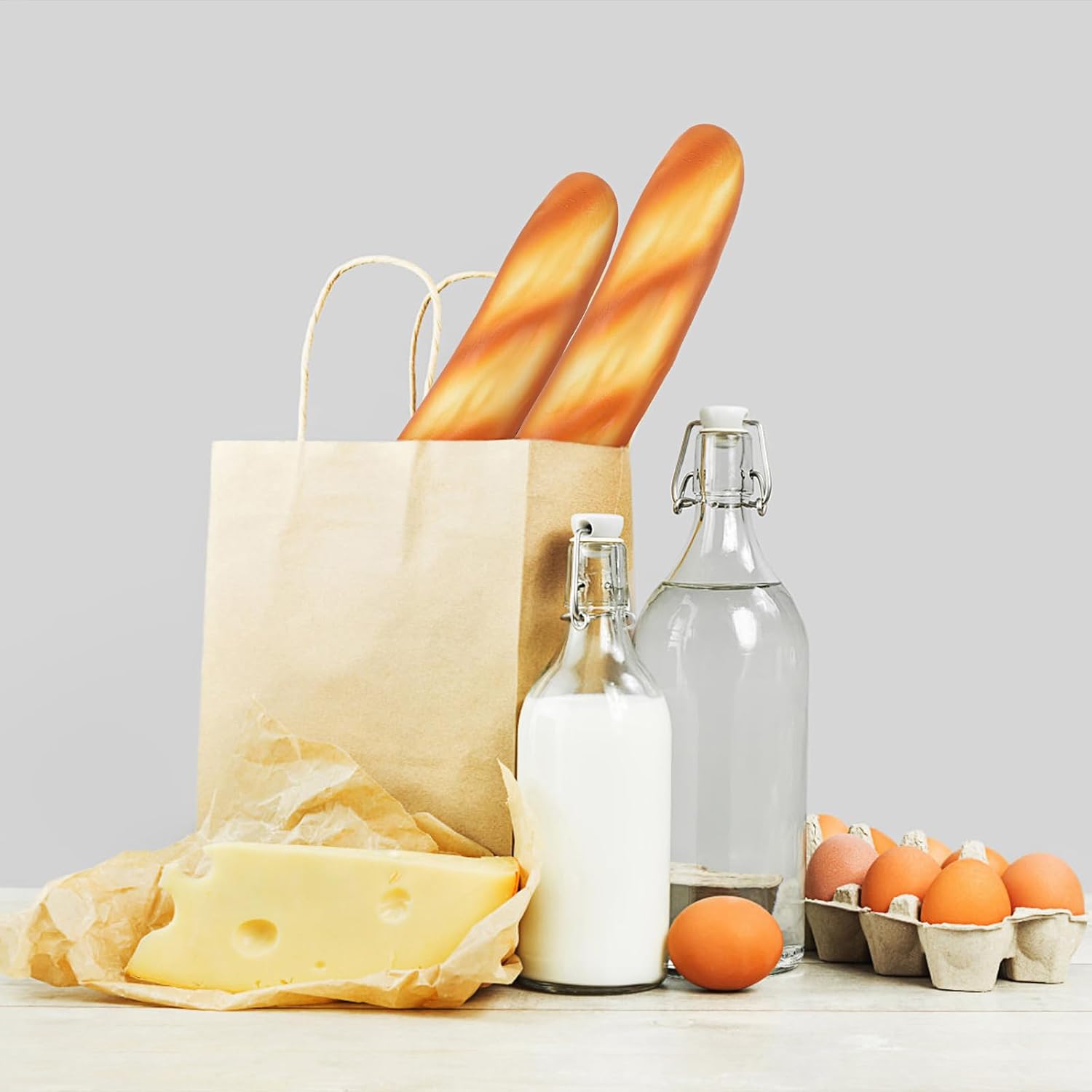 Realistic Artificial French Long Bread 2 Pcs