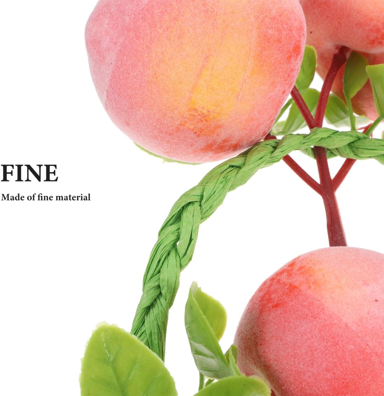 Kichvoe 3pcs Artificial Peach Clusters Hanging Ornament