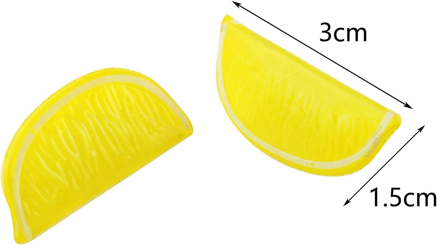 Tegg Realistic Lemon Slices 10pcs Artificial Decor