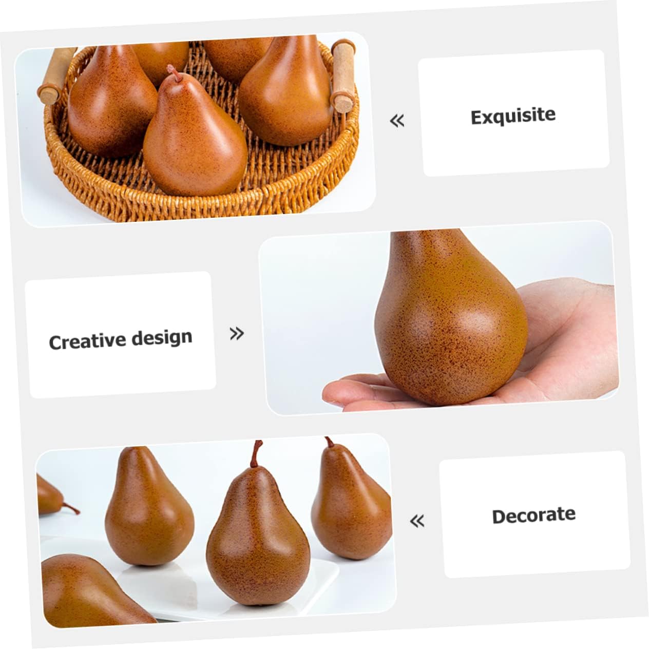 Faux Pear Artificial Decor for Home and Party Displays