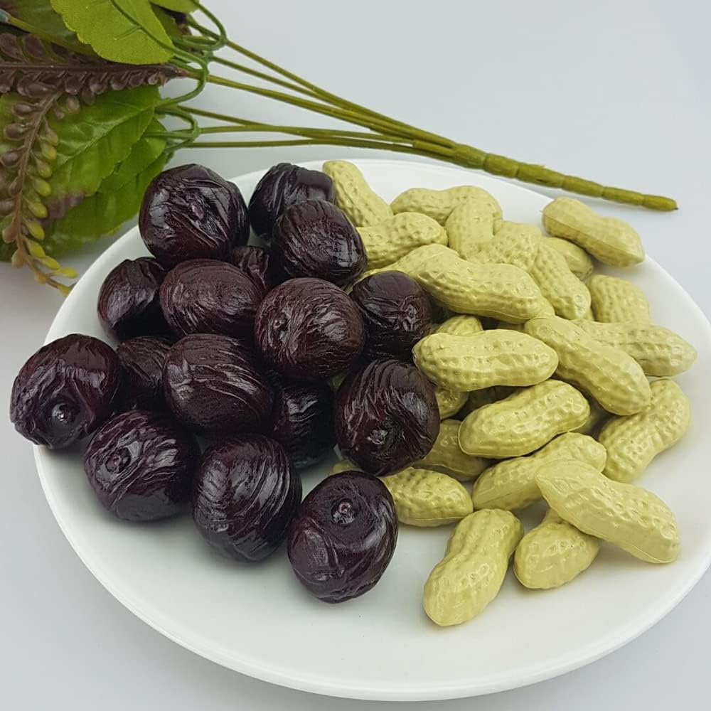 30Pcs Realistic Fake Peanuts Artificial Fruit Decor