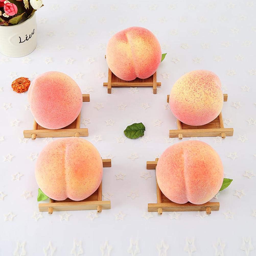 6PCS Artificial Peaches for Home Decor and Commercial Display