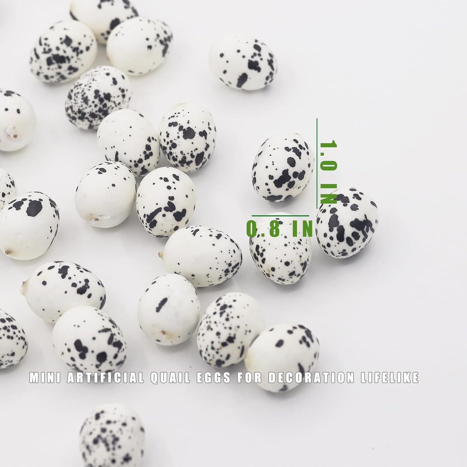 Tuxiaobu Lifelike Quail Egg Decorations 30 Pcs White