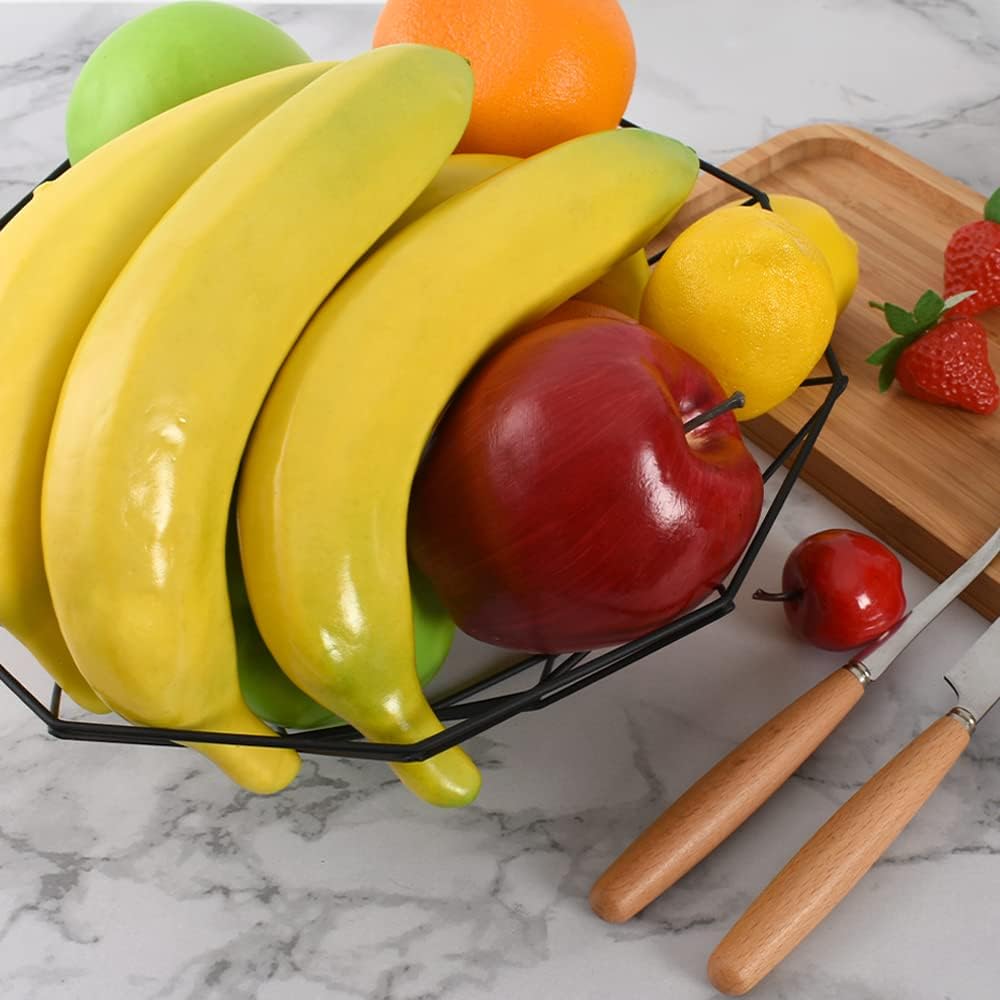 HUIANER Artificial Yellow Bananas 6PCS Decor Set