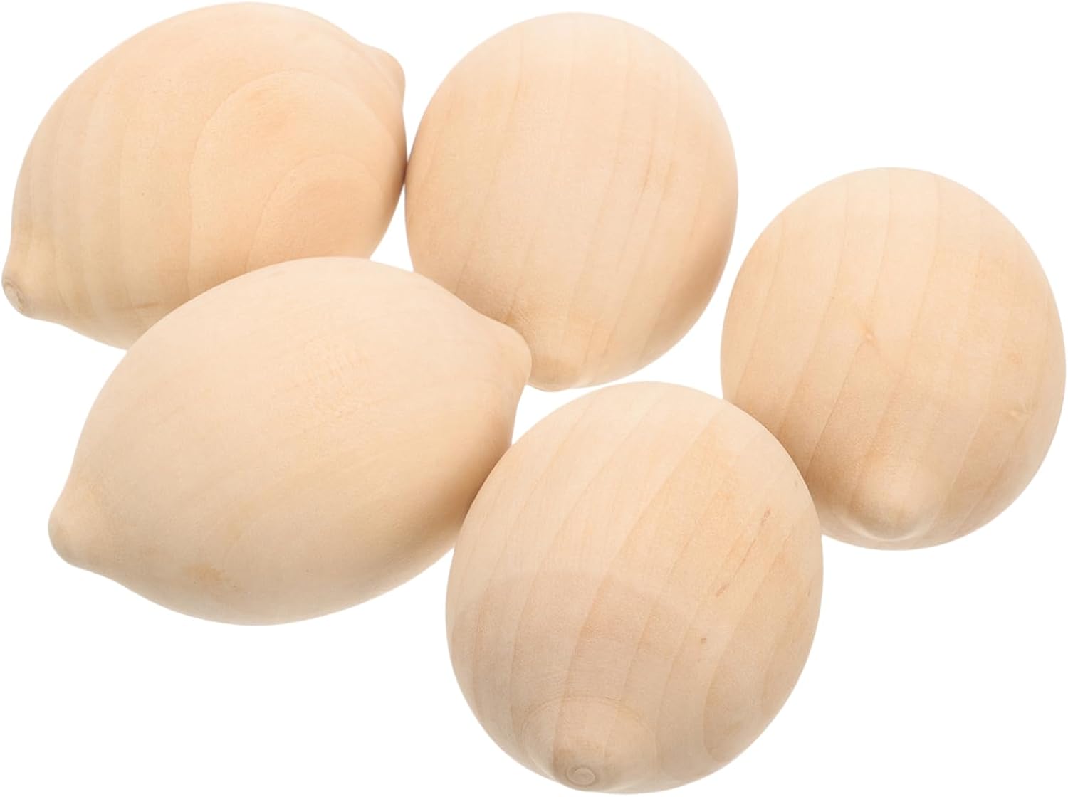Jojofuny 5pcs Wooden Lemon Painting Decor
