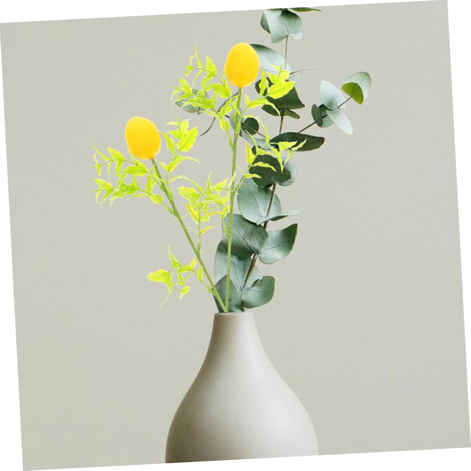 6pcs Lifelike Foam Lemon Cuttings for Home Decor