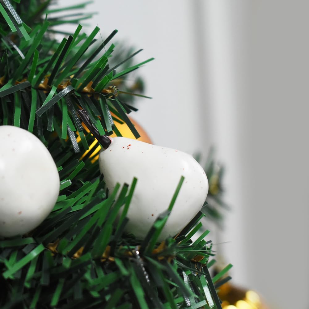 Mini Artificial Pears 30PCS White Decorative Fake Fruit