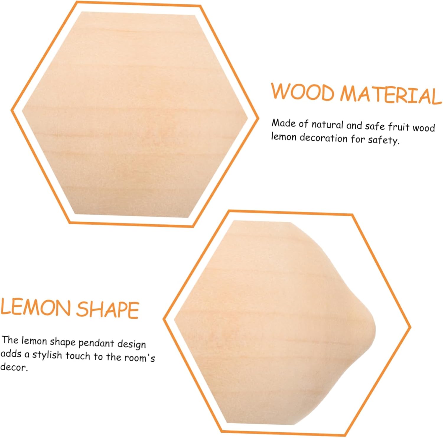 5Pcs Unfinished Wooden Lemon DIY Painting Kit