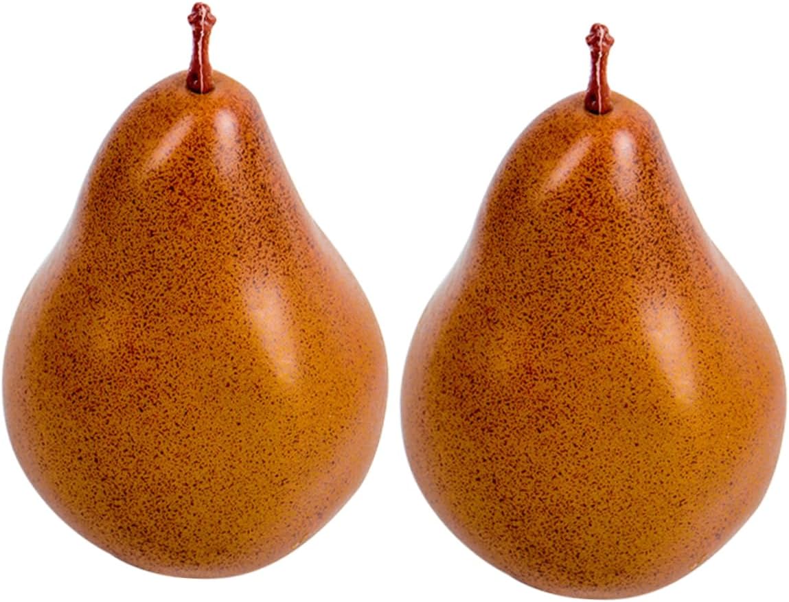 Zerodeko 2Pcs Artificial Pear Models Realistic Decoration