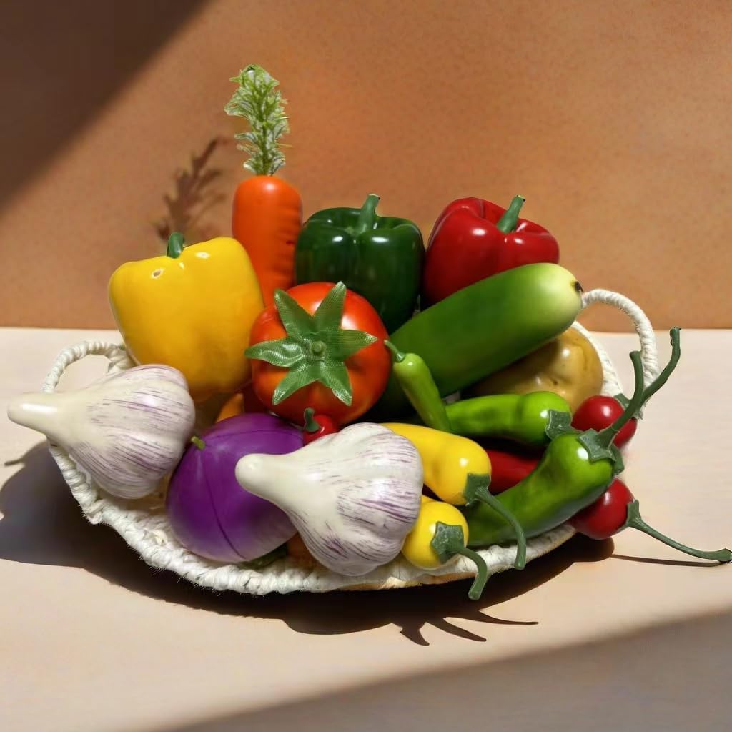22pcs Realistic Artificial Vegetables for Home Kitchen Decor