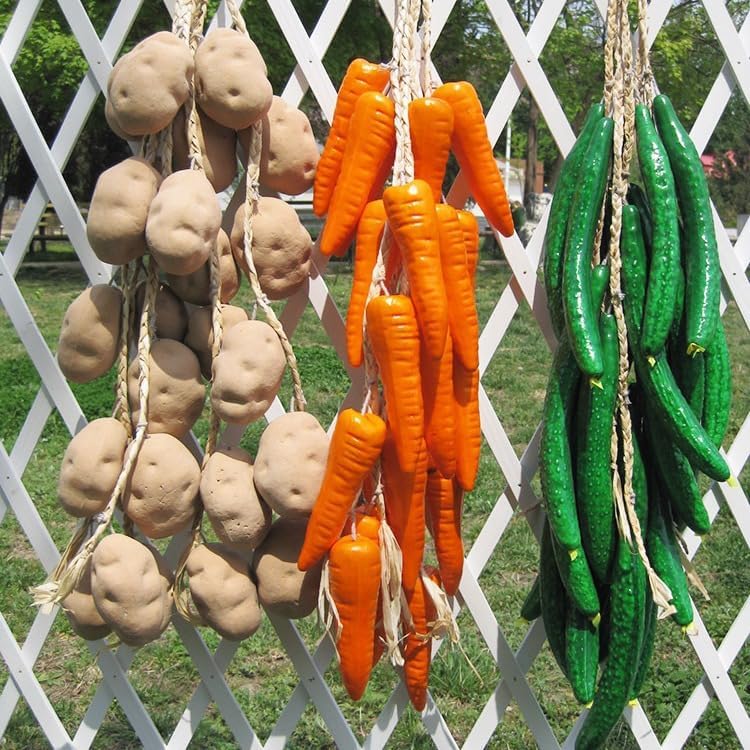 Realistic Artificial Garlic Skewers Decor Set