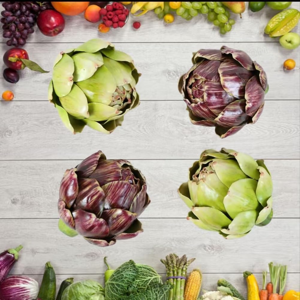 WESAPPINC 3Pcs Large Green Artificial Artichokes