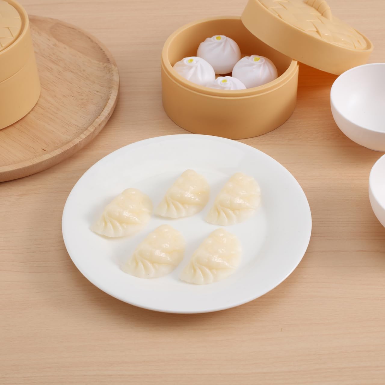 NOLITOY 5pcs Simulated Dumpling Models