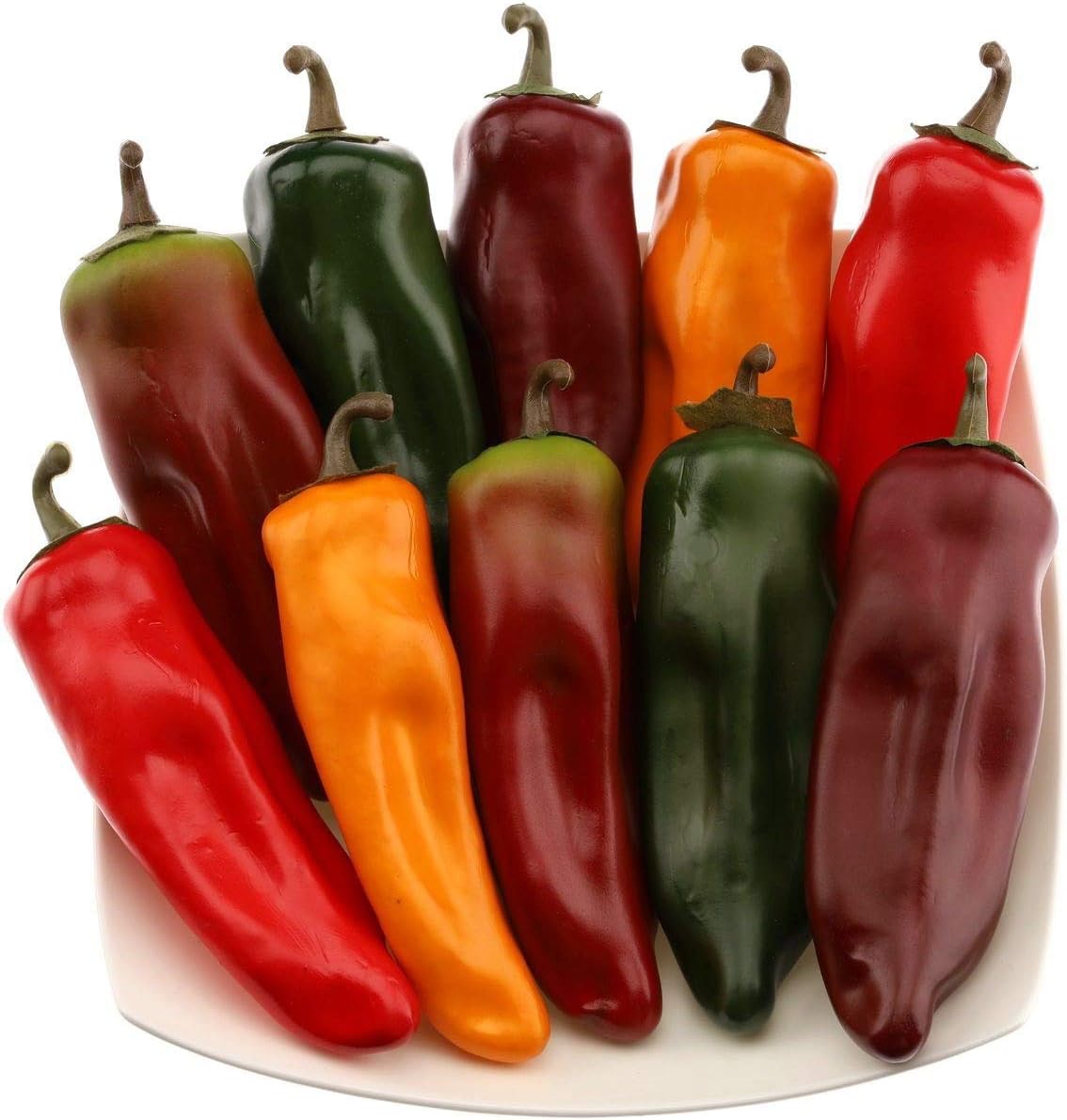 Gresorth 10pcs Artificial Lifelike Chili Pepper Decoration