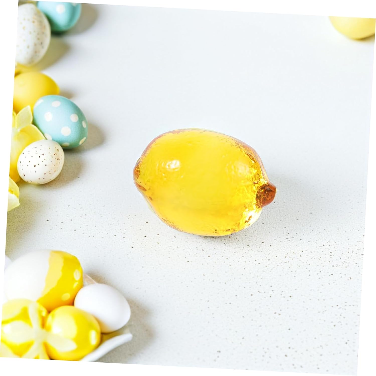 BESPORTBLE Crystal Lemon Figurine Decor for Desk and Counter