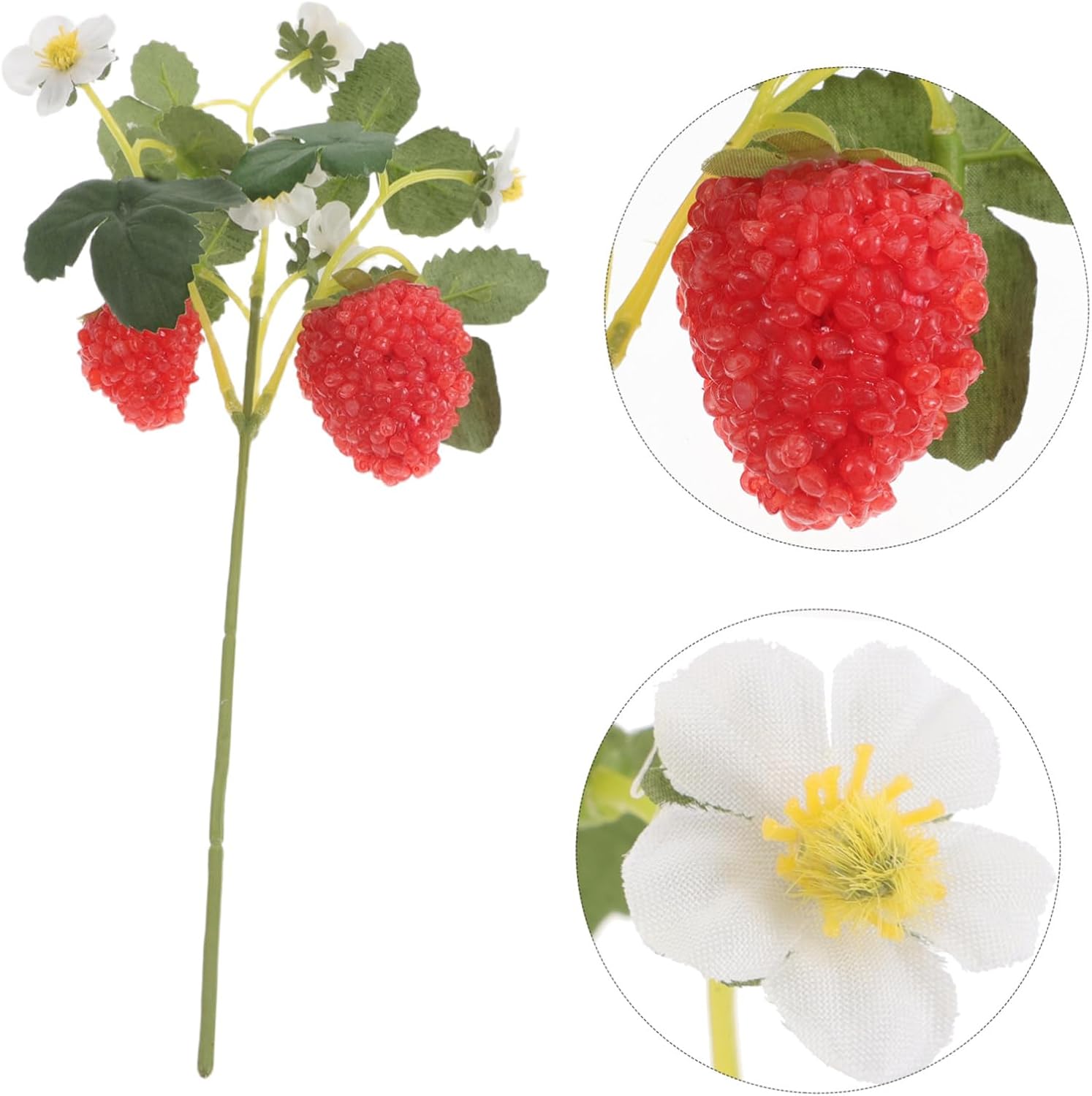 GLEAVI 5pcs Artificial Strawberry Plant Decor