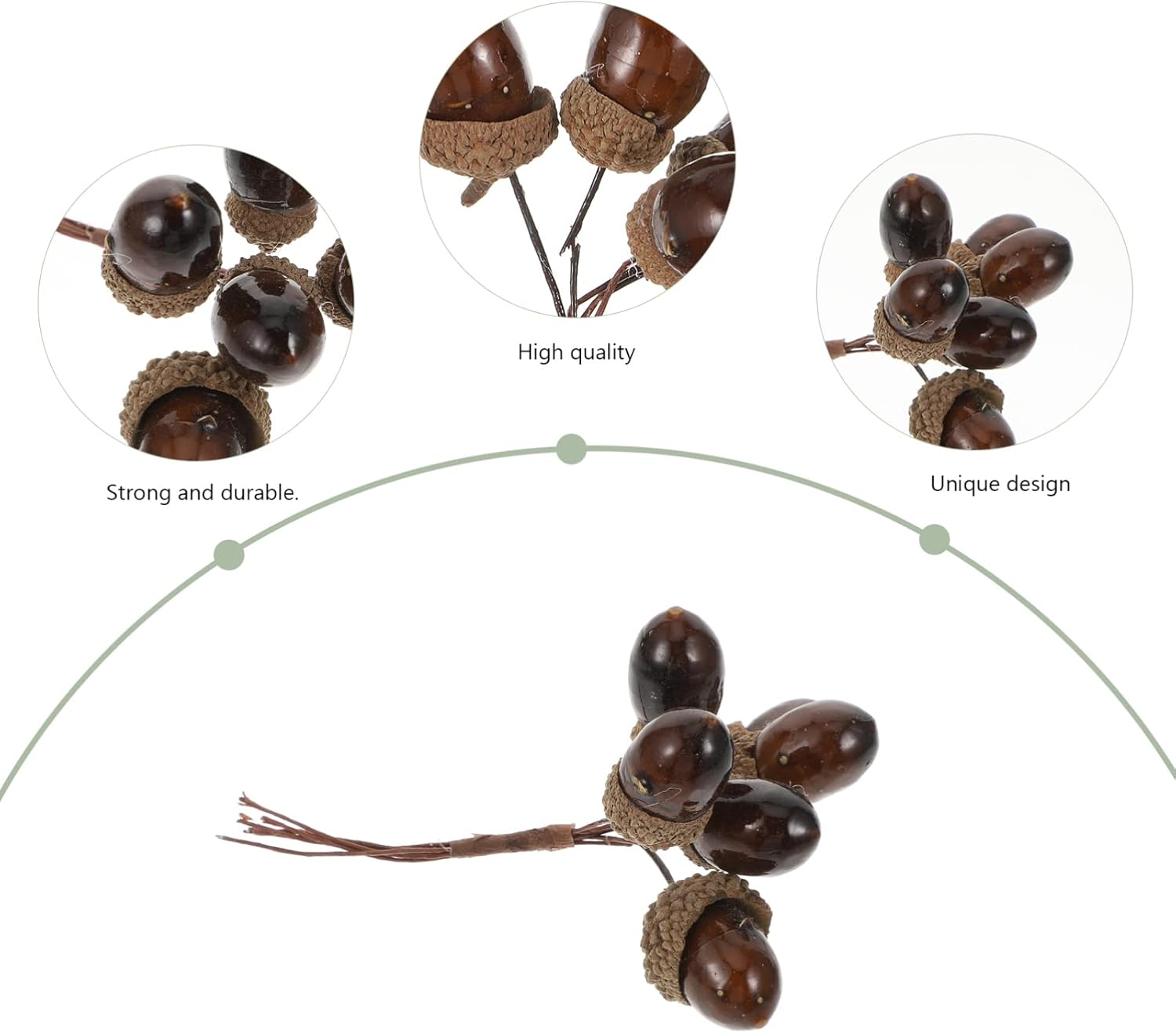 Kisangel 3Pcs Artificial Acorn Wreath Decor