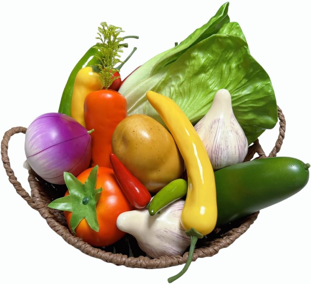 21pcs Realistic Artificial Vegetables for Kitchen Decor