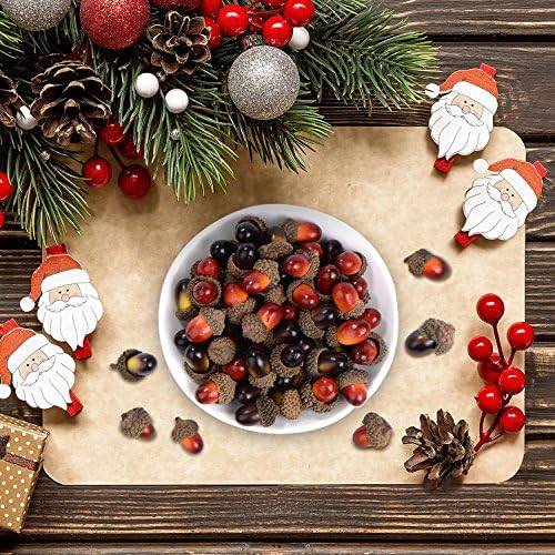 Sumind 70 Pcs Fake Acorn Ornaments Brown