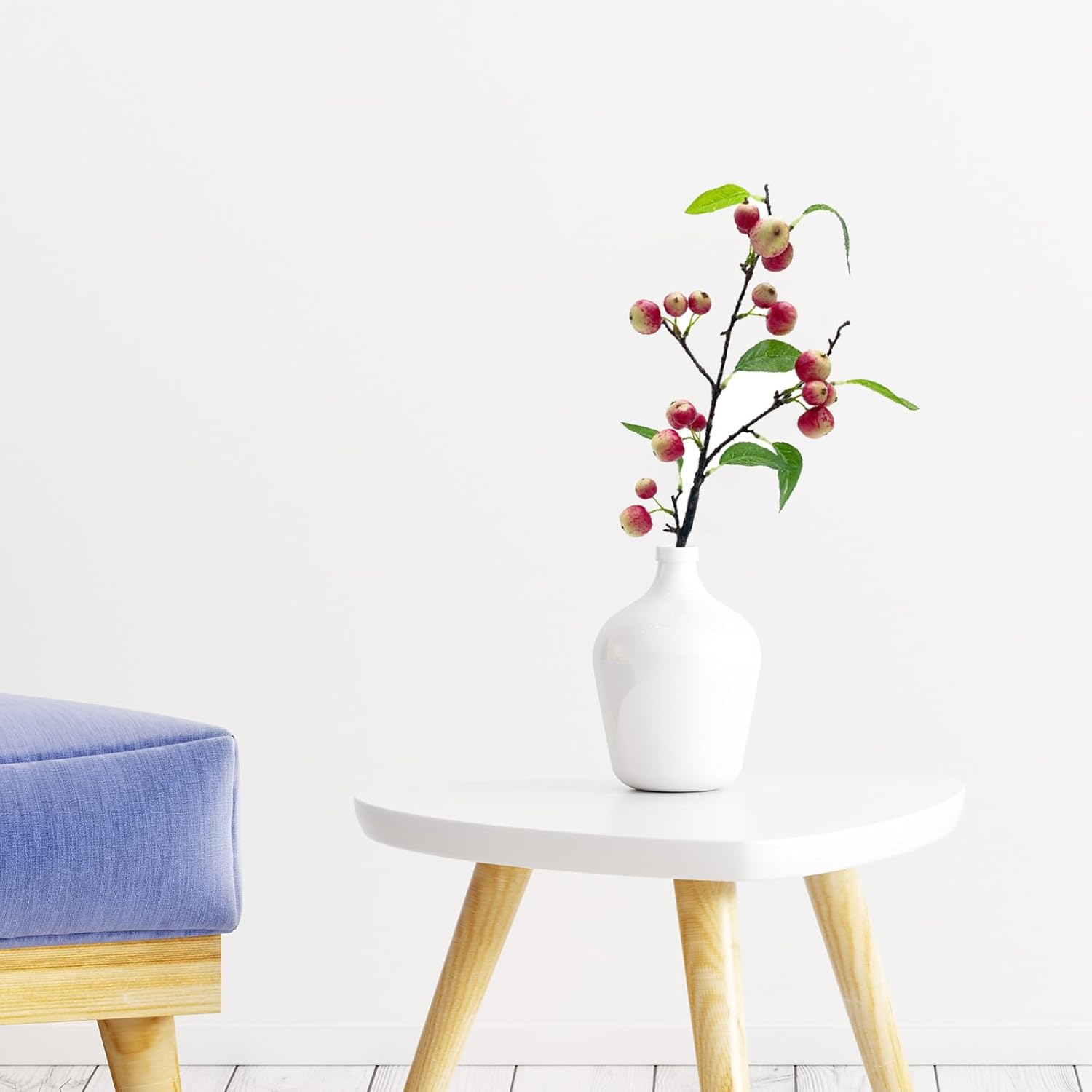 Artificial Apple Branches with Green Leaves