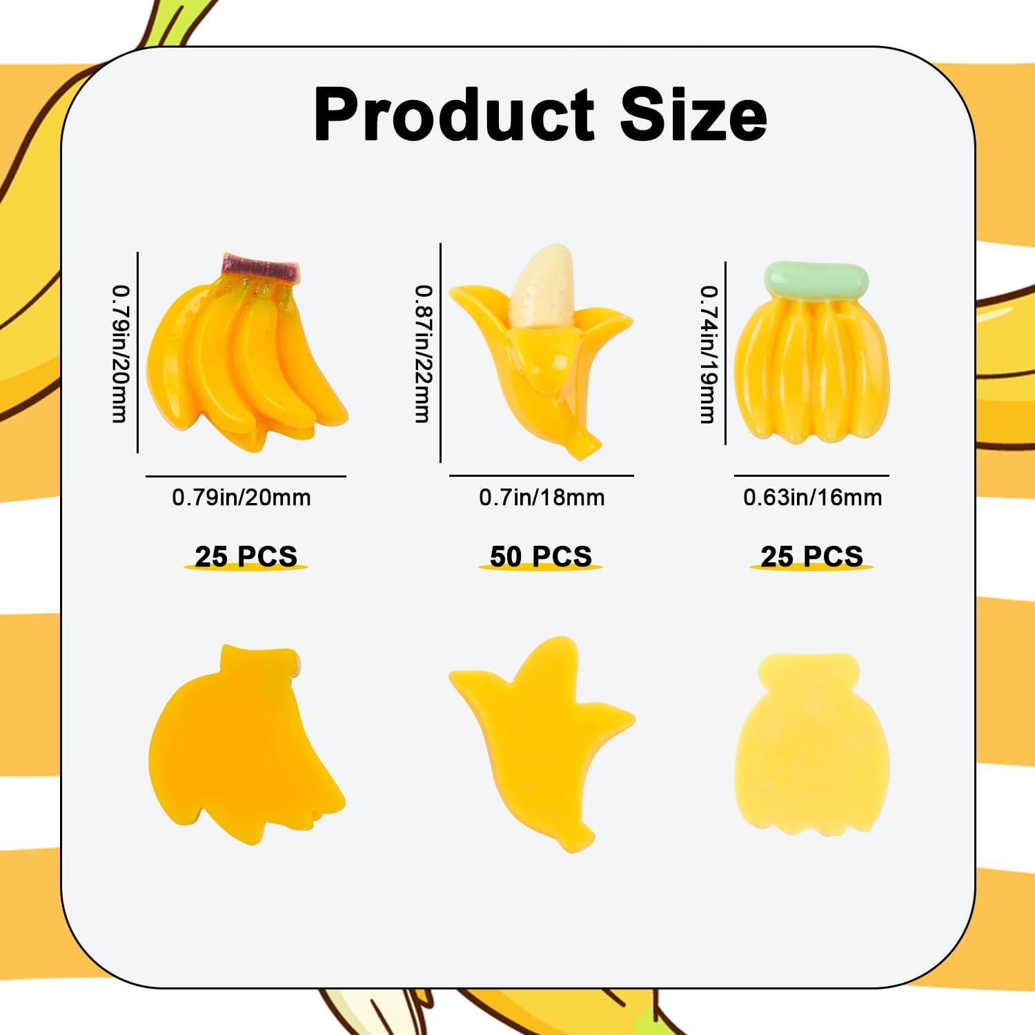 100 Pcs 1 12 Scale Mini Bananas Artificial Fruit Decor
